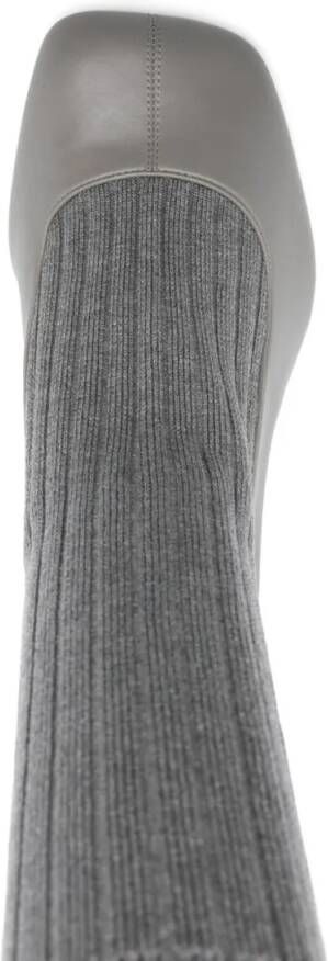 PHOEBE PHILO Hoge hakken Dark Grey Stiletto Sock Pump in grijs