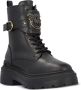 Pinko Boots Chunky Platform Black Leather Boots With Decorativ in zwart - Thumbnail 1