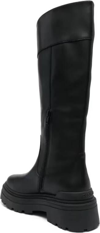 pinko Boots Mia Boot Calf Leather in zwart