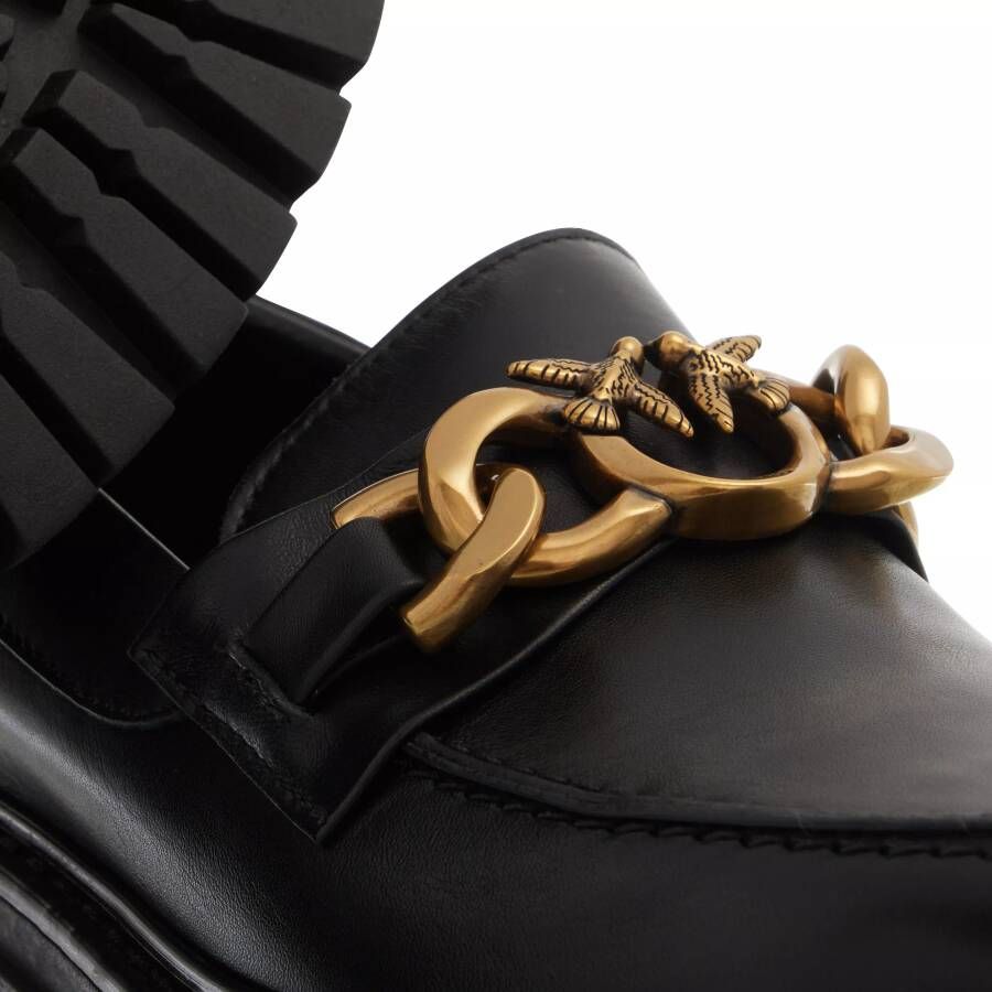 pinko Loafers & ballerina schoenen Brasilia Mocassino in zwart