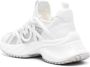 Pinko Low-Top Sneakers Panelled Design Scuba Jersey And Calf Leather Snea in wit - Thumbnail 2