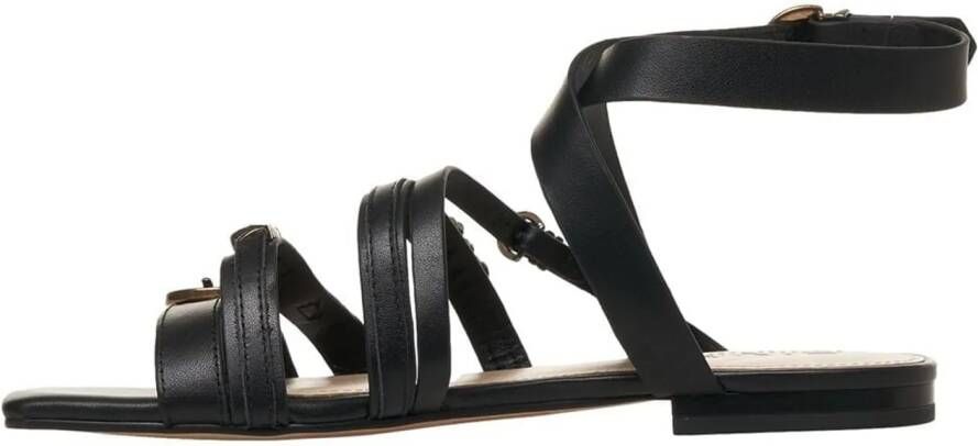pinko Slippers & Mules Leather sandals 'Marli' in zwart