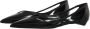 Prada Ballerinas Cut Out Leather Ballerinas in zwart - Thumbnail 1