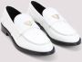 Prada Calf Leather White Loafers With Logo Embellishment in wit - Thumbnail 2