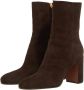 Prada Enkellaarzen Triangle Logo Boots in bruin - Thumbnail 1