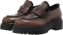Prada Loafers Logo Loafers in bruin - Thumbnail 1