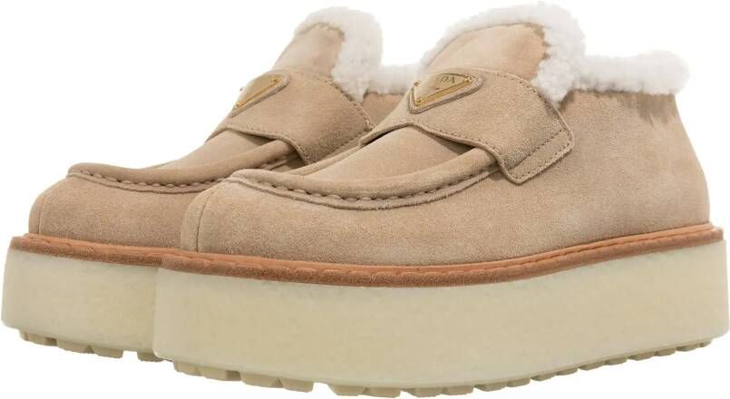 Prada Loafers Suede Loafer in beige