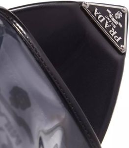 Prada Pumps & high heels Logoprint Plexiglas Highheel Slides in black