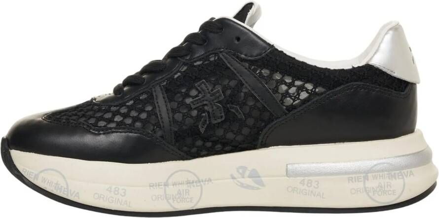Premiata Low-Top Sneakers 'Cassie' in zwart