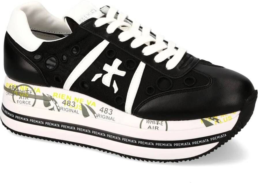 Premiata Low-Top Sneakers Black in zwart