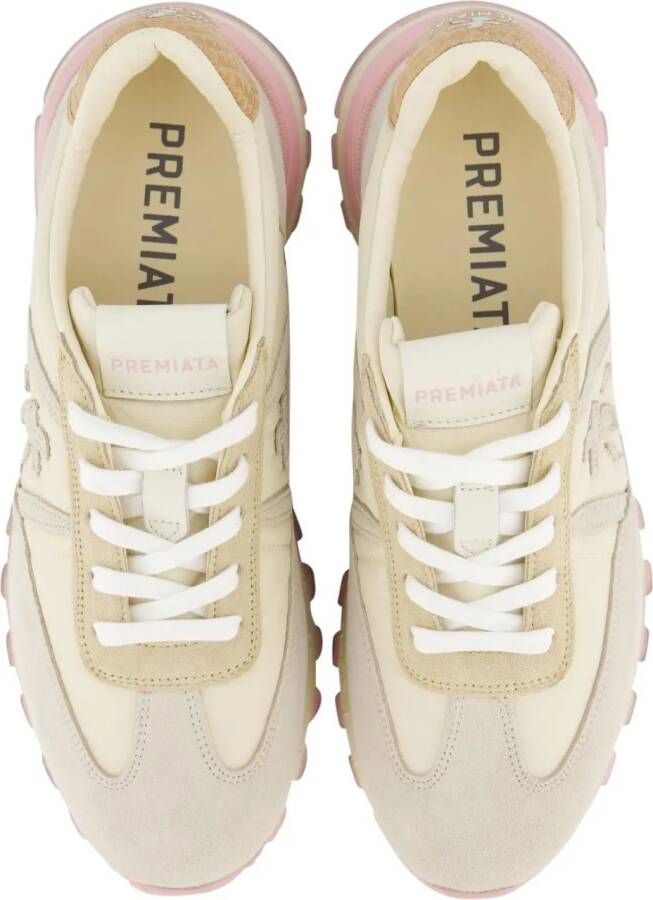 Premiata Low-Top Sneakers Dames John Low D Sneaker Beige Roze in beige