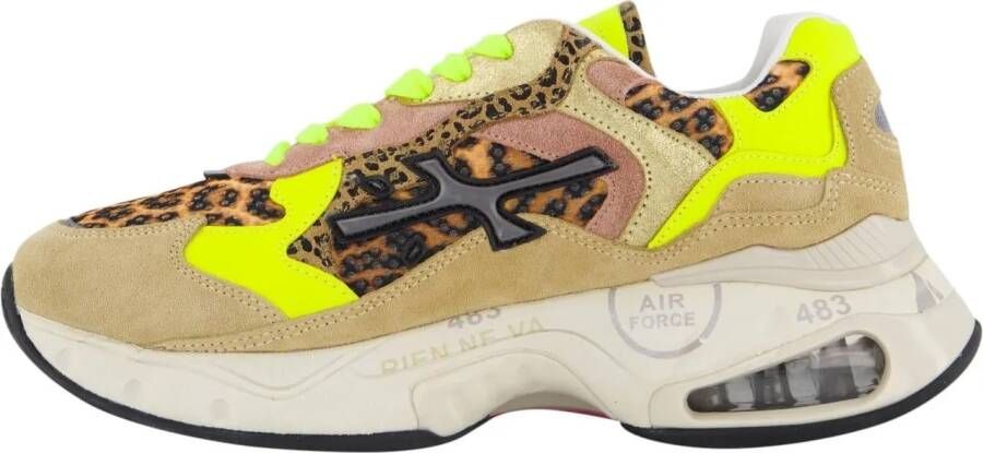 Premiata Low-Top Sneakers Dames Sharkyd in beige