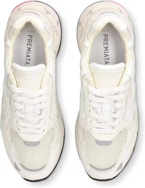 Premiata Low-Top Sneakers Innovative Sneakers With Mixed Material Design in wit - Foto 5