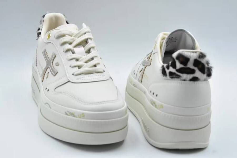 Premiata Low-Top Sneakers Low-Top Dual-Layer Platform Sneakers in wit