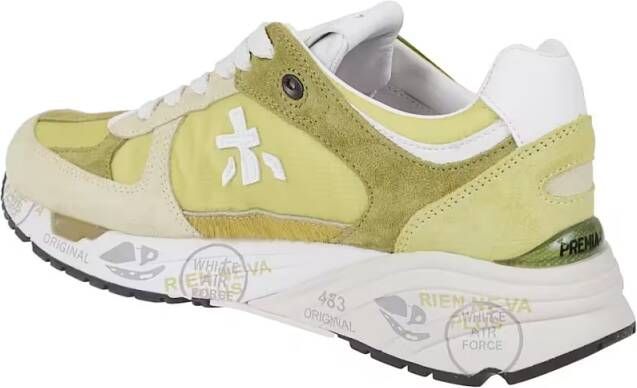 Premiata Low-Top Sneakers Nylon And Suede Sneakers With Cushioned Sole in groen