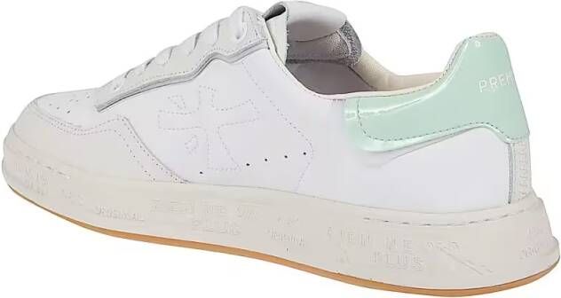 Premiata Low-Top Sneakers Perforated Leather Sneakers With Textured Rubber S in wit