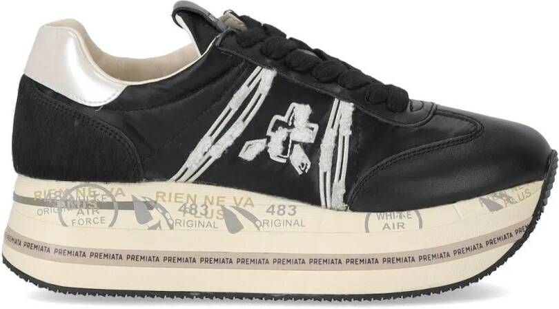 Premiata Low-Top Sneakers Platform sneakers 'Beth' in zwart