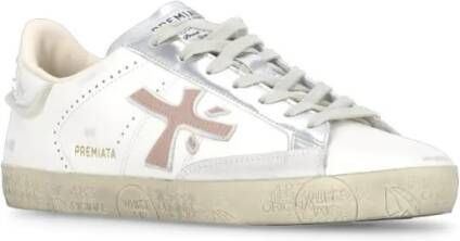 PRMT Low-Top Sneakers White Leather Sneakers in wit