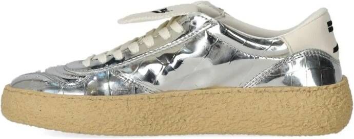 Puraai Low-Top Sneakers 4.05 Polly Cocco Silver Sneaker in zilver