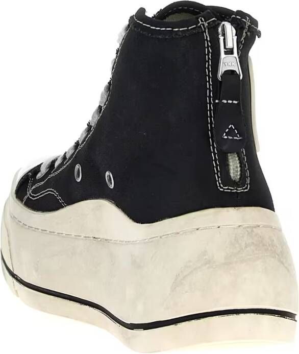R13 Low-Top Sneakers 'High Top' Sneakers in zwart