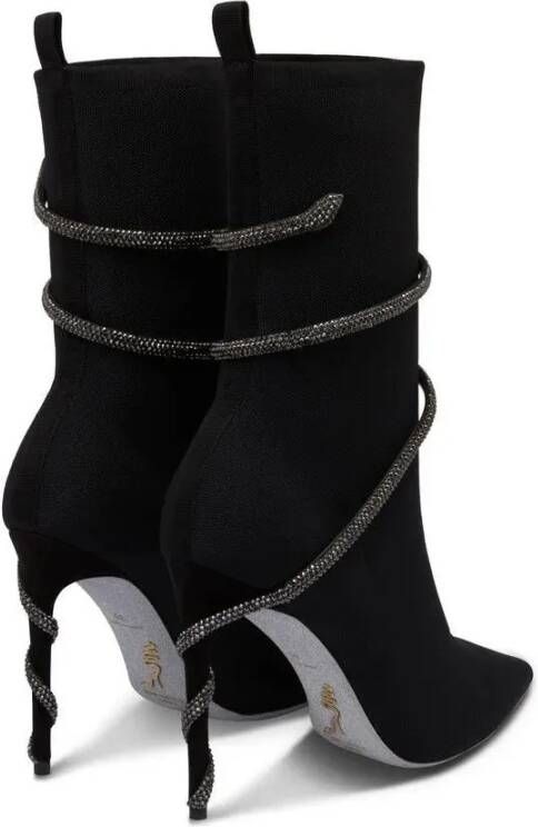 René Caovilla Boots Margot Black Bootie 105 in zwart