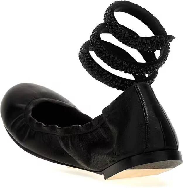 René Caovilla 'Cleo' Ballet Flats in zwart