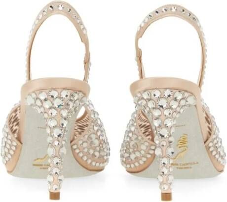 René Caovilla Hoge hakken "Gilda" Slingback in goud