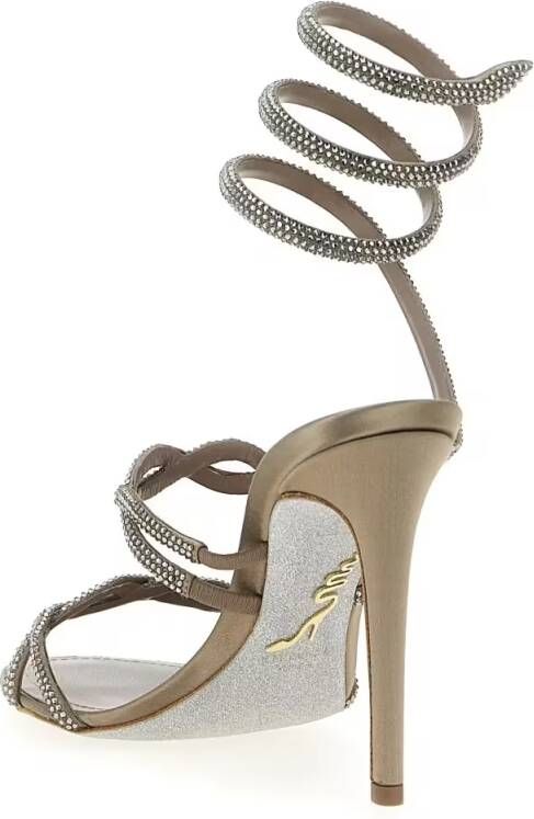 René Caovilla Sandalen 'Braid Cleo' Sandals in grijs