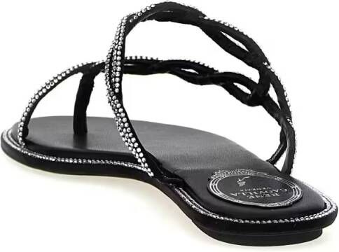 René Caovilla Sandalen 'Braid' Sandals in zwart
