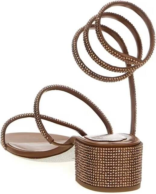 René Caovilla Sandalen 'Cleo' Sandals in bruin