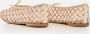 Repetto Light Gold Woven Flats With Leather-Wrapped Heel in goud - Thumbnail 1