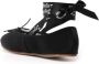 Repetto Sophia Logo Ribbon Ballerina Ballet Flats in zwart - Thumbnail 1
