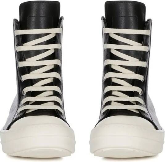 Rick Owens Low-Top Sneakers Above-Ankle Sneakers With Shark-Toothed Sole in zwart