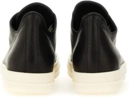 Rick Owens Low-Top Sneakers Leather Sneaker in zwart