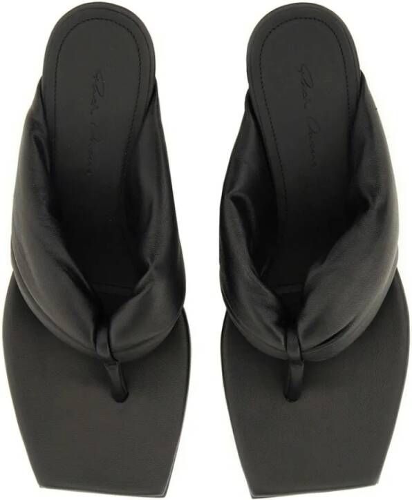 Rick Owens Sandalen Leather Sandal in zwart