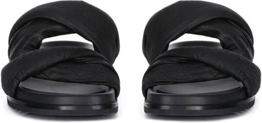Rick Owens Sandalen Twisted Granola Sandals In Blistered Black Lamb Le in zwart