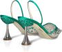 Rodo Sandalen Assia 80 Emerald Strass Satin in beige - Thumbnail 1