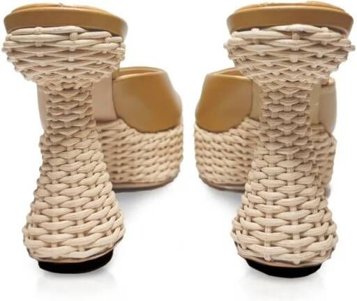 Rodo Sandalen Sveva 90 Platform in beige