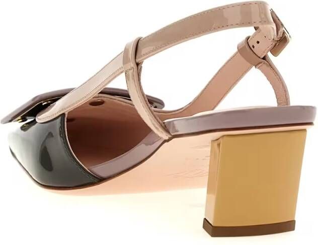 Roger Vivier Hoge hakken 'Lacquered' Slingback in beige
