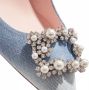 Roger Vivier Pumps & high heels Flower Strass Pearl Pumps In Denim in blauw - Thumbnail 1