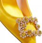Roger Vivier Pumps & high heels Pumps With Flower Buckle Satin in geel - Thumbnail 1