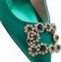 Roger Vivier Pumps & high heels Pumps With Flower Buckle Satin in groen - Thumbnail 1