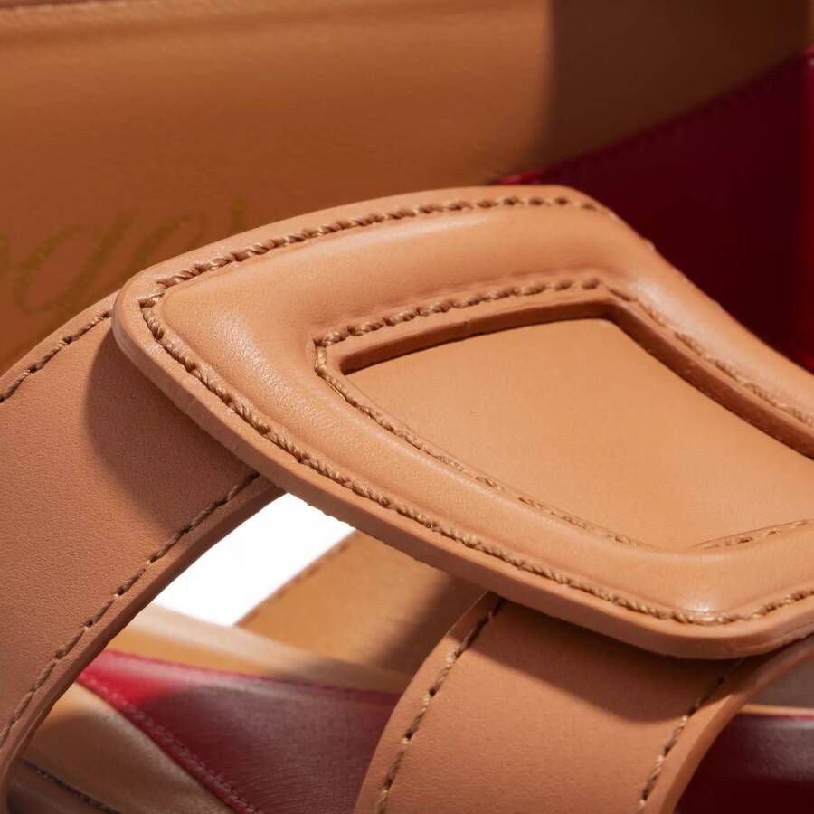 Roger Vivier Slippers Stitching Buckle Mules In Leather in bruin