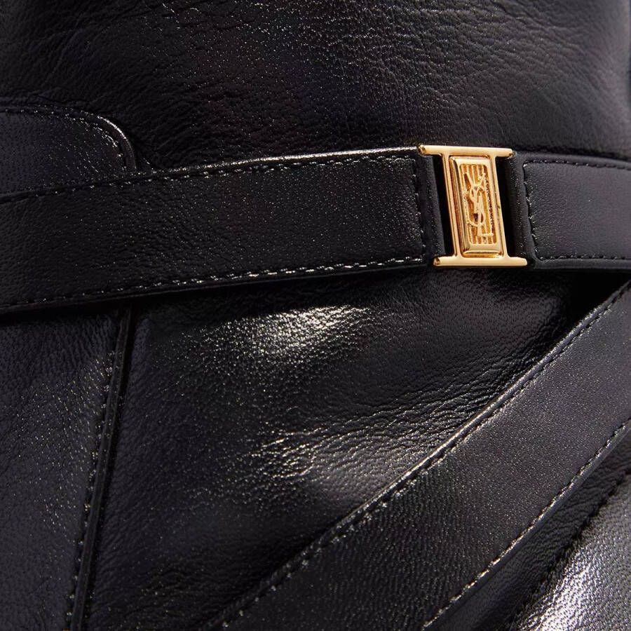 Saint Laurent Boots & laarzen Fran Booties In Smooth Leather in zwart