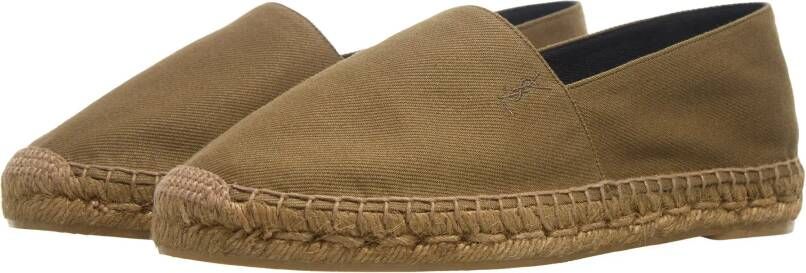 Saint Laurent Espadrilles Gabardine Espadrille in groen