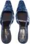 Saint Laurent Pumps & high heels Blade Slingback Pumps in Velvet in blauw - Thumbnail 1