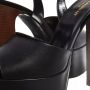 Saint Laurent Pumps & high heels Jodie Smooth Leather Platform Sandals in zwart - Thumbnail 1