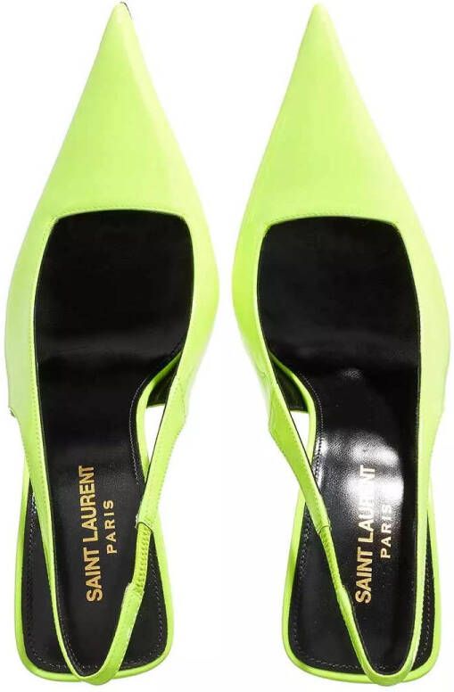 Saint Laurent Pumps & high heels Kiss Patent Leather Slingback Pumps in geel