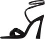 Saint Laurent Sandalen Corinne Sandals In Satin Crepe Black in zwart - Thumbnail 1