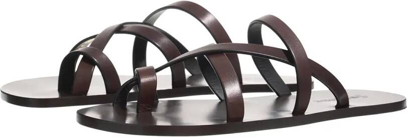 Saint Laurent Sandalen Culver Slides in bruin
